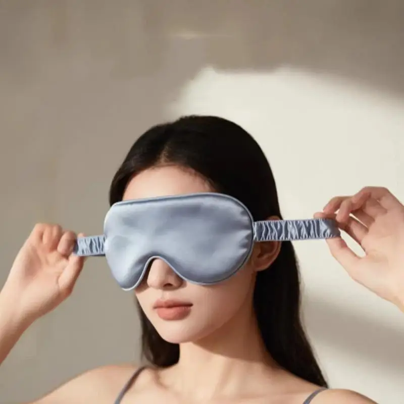 Doppelseitige Schlafmaske aus Seide, lichtdicht, atmungsaktiv, Reise-Schlafmaske, schützende Sicherheitsbrille, Augenschutz. – Detail 4