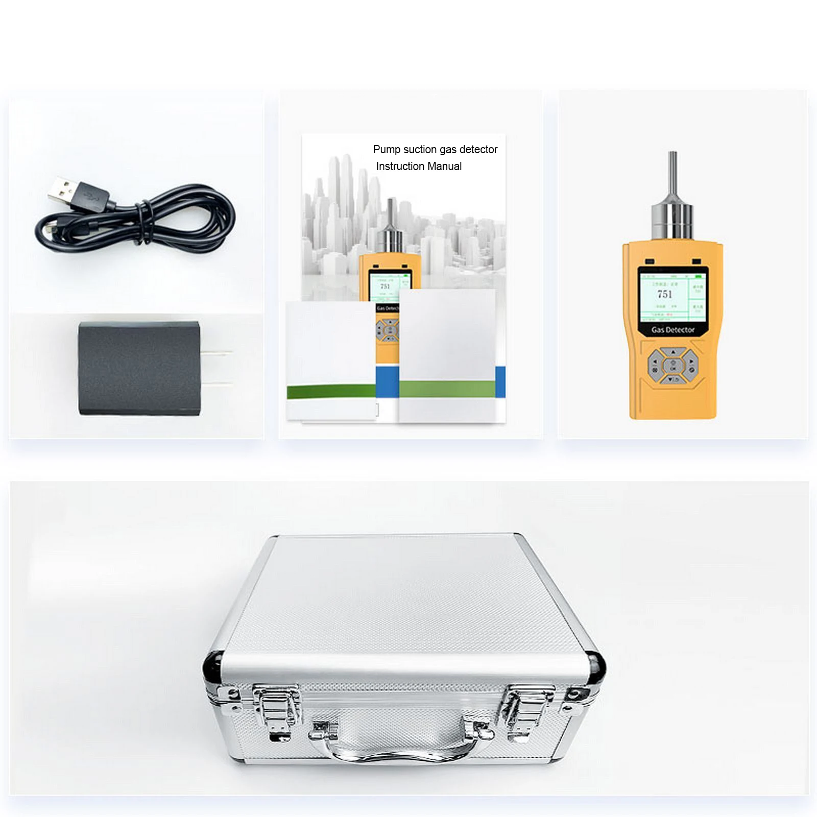 Imagem -06 - Detector de Gás de Ozônio Portátil Testador de Qualidade do ar Bomba de Sucção Detecção de Qualidade do ar Baixa Potência Photoion