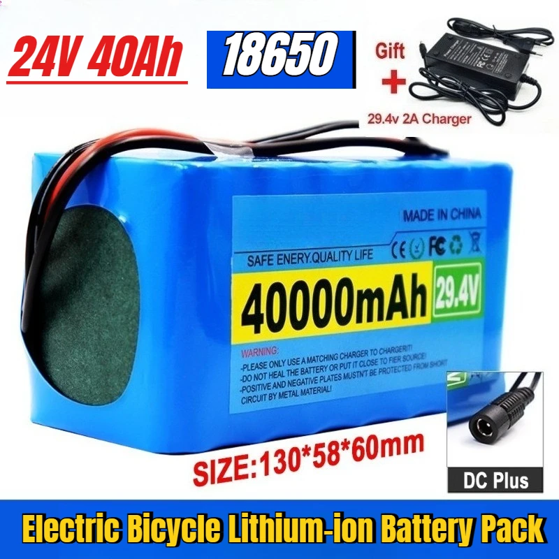 

24V 40Ah 7S3P 18650 29.4V 40000mAh Electric Bicycle Lithium-ion Battery Pack