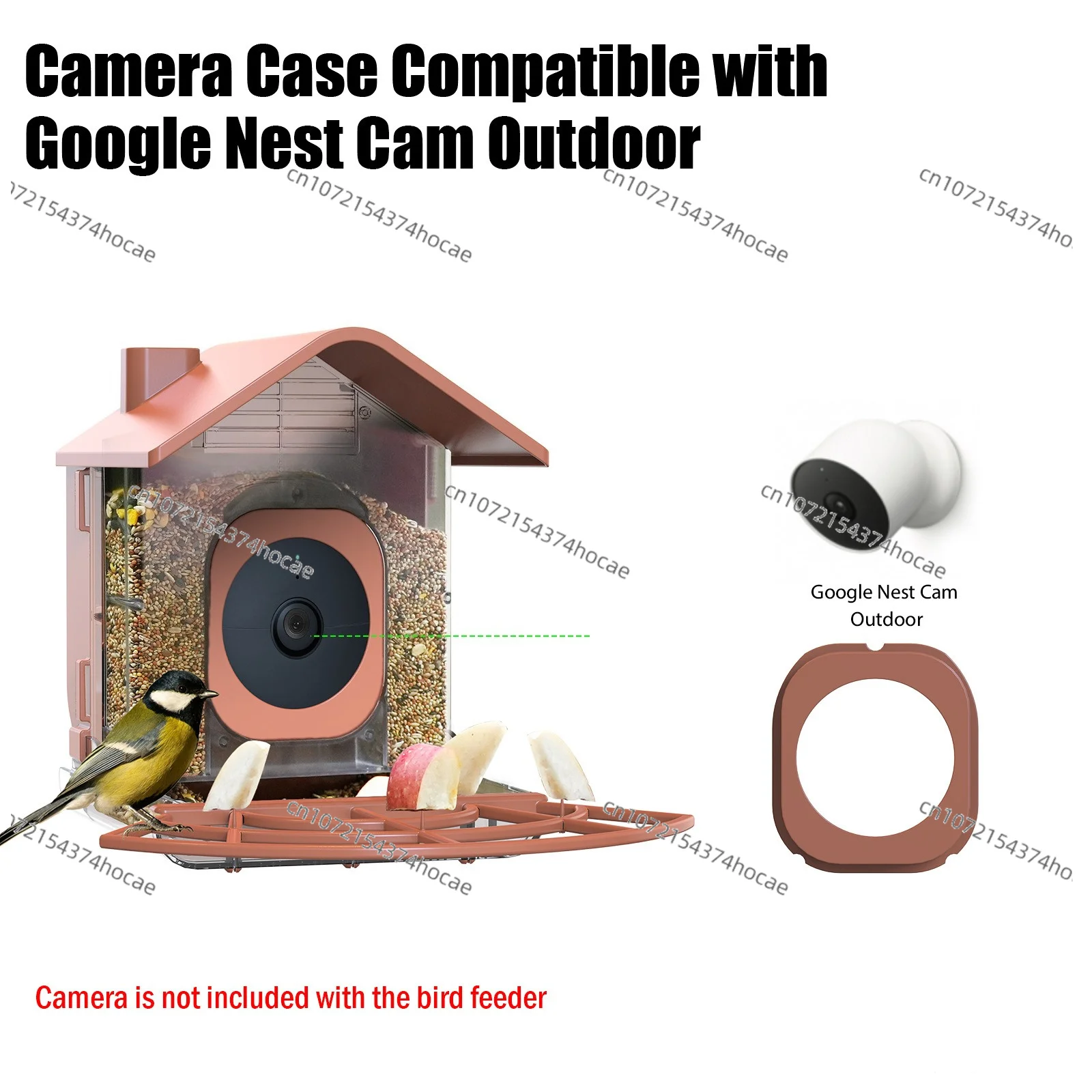 Outdoor Bird Feeder Bird Feeder with Camera Case for Google Nest Camera Outdoor Bird Watcher