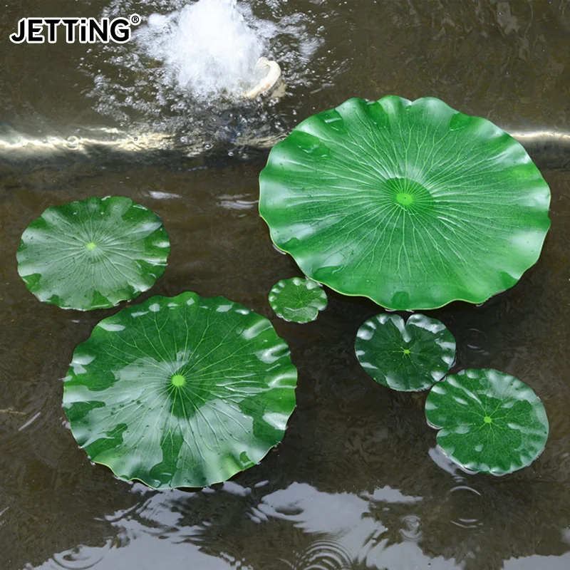 Artificial Floating Lotus Leaves Fake Foliage Plant 10/15/18/28/40cm EVA Green Round Lotus Leaf Garden Pond Pool Decor