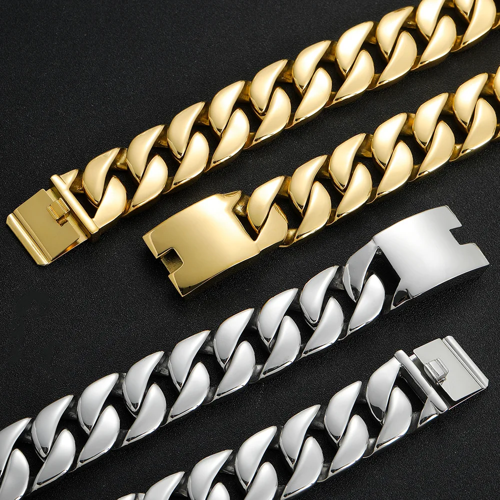 SDA 26mm/32mm Cuban Link Chains Stainless Steel Jewelry High Quality Chunky Necklace Woman Hip-hop Jewelry for Free Shipping