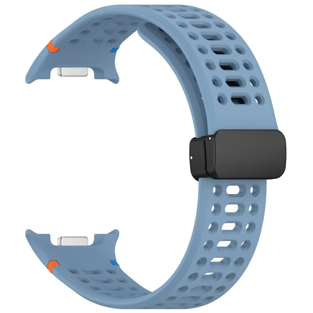 

Silicone Watch Strap Magnetic Foldable Buckle Breathable Watchband Replacement Wristband for Galaxy Watch 8/8 Classic