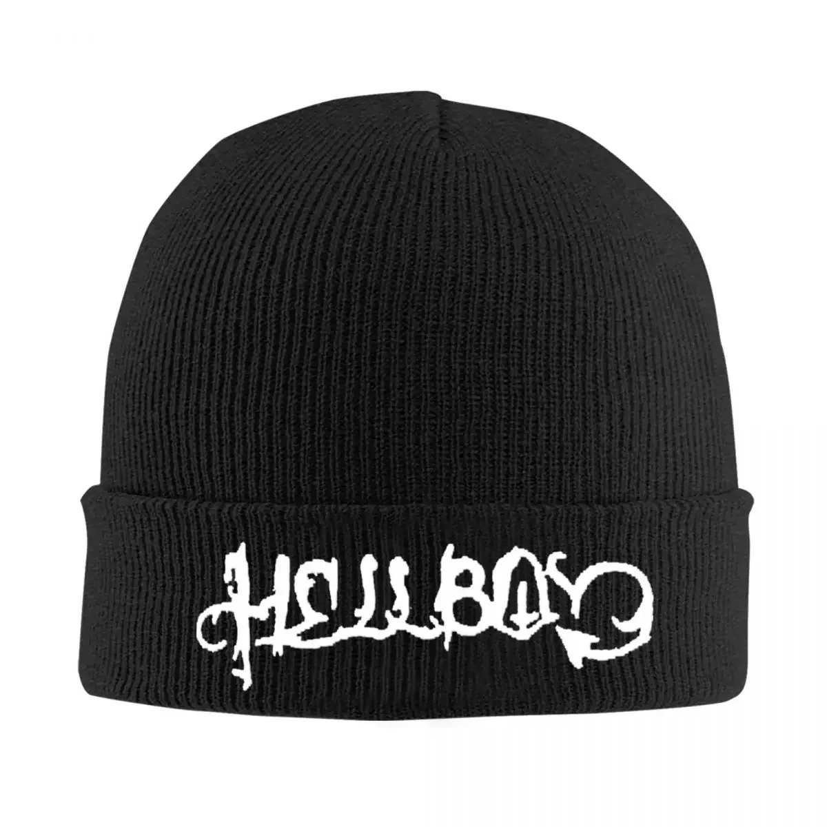 Lil Peep Hellboy Logo Beanie Hats Knitting Hat Kpop Warm Men Women Caps Autumn Graphic Vintage Bonnet Hats Gift