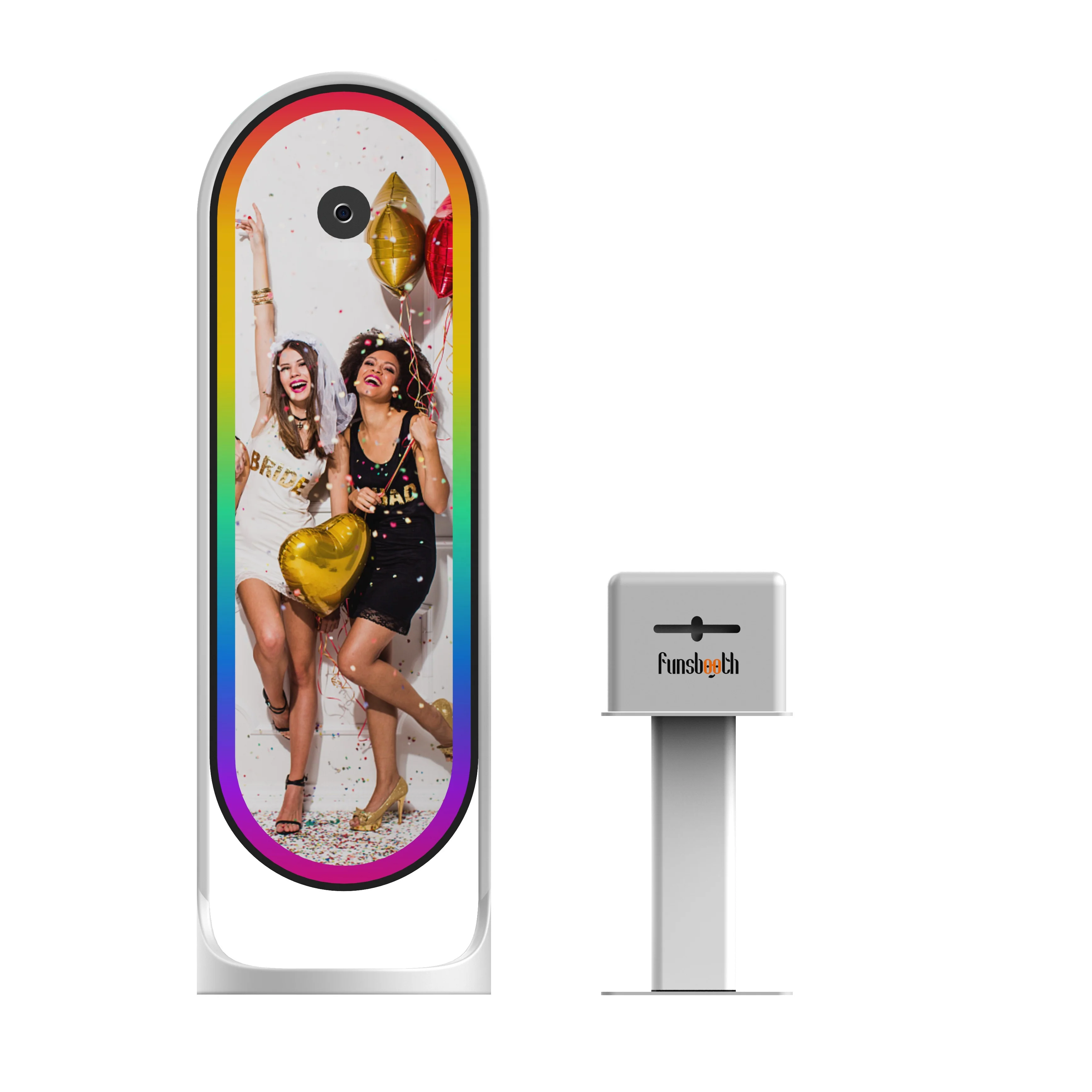 Low Cost Funsbooth Mirror Photo Booth Rentals With 48MP Built-in Camera 43