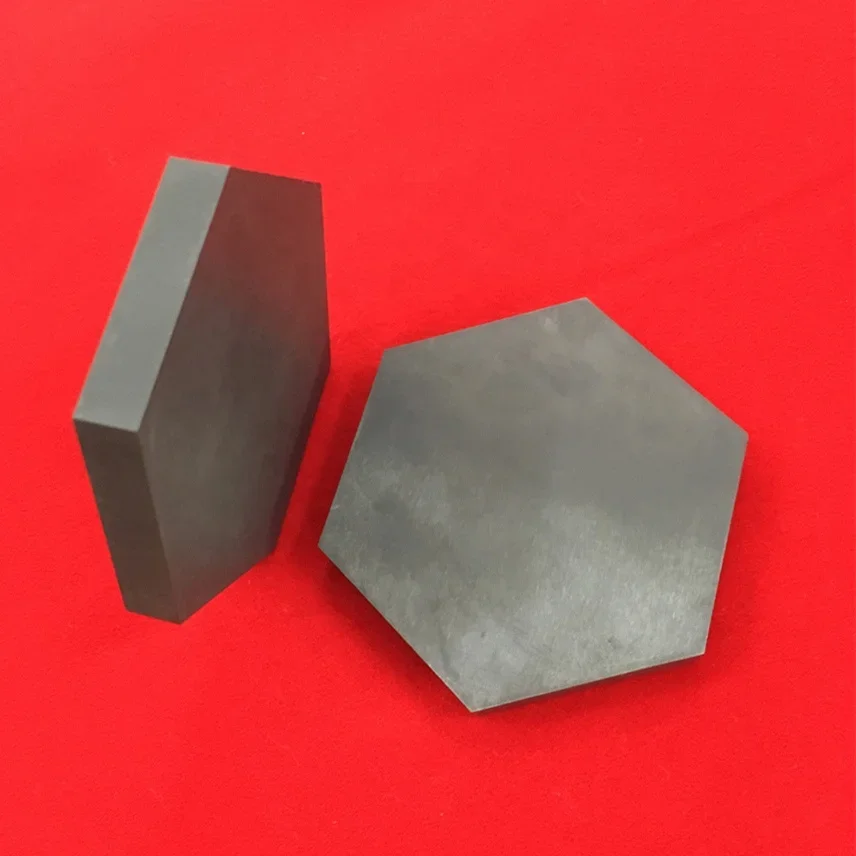 Customized Hexagon Boron Carbide Ceramic Plate B4C Ceramic Tile