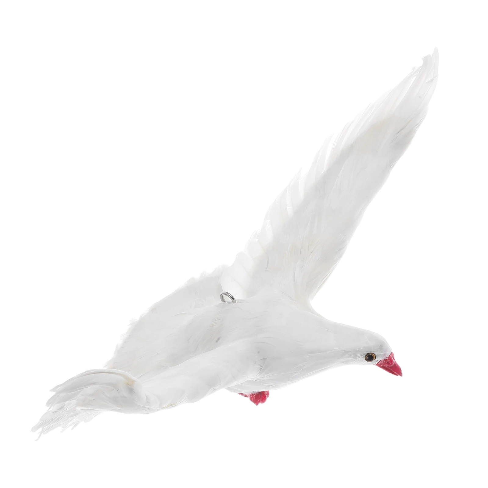 

Dove Hanging Decoration Artificial Pigeon Craft Realistic Flying Design Pink Legs Indoor Decor Household Accessories