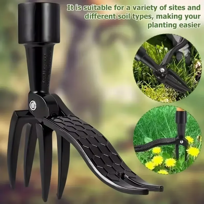 Weed Puller Stand-up Weeder Weeding Tool for Gardening Claw Handle Weed Remove Tool for Lawn Yard Garden Without Bending Kneeing