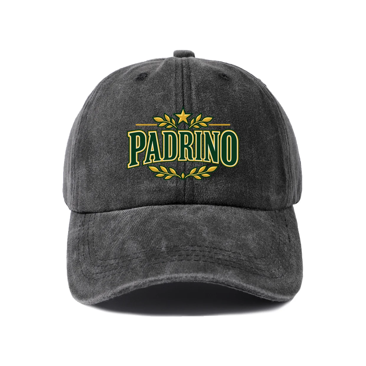 Padrino Typography Vintage Washed Baseball Cap, Adjustable Unisex Dad Hat, Everyday Gift