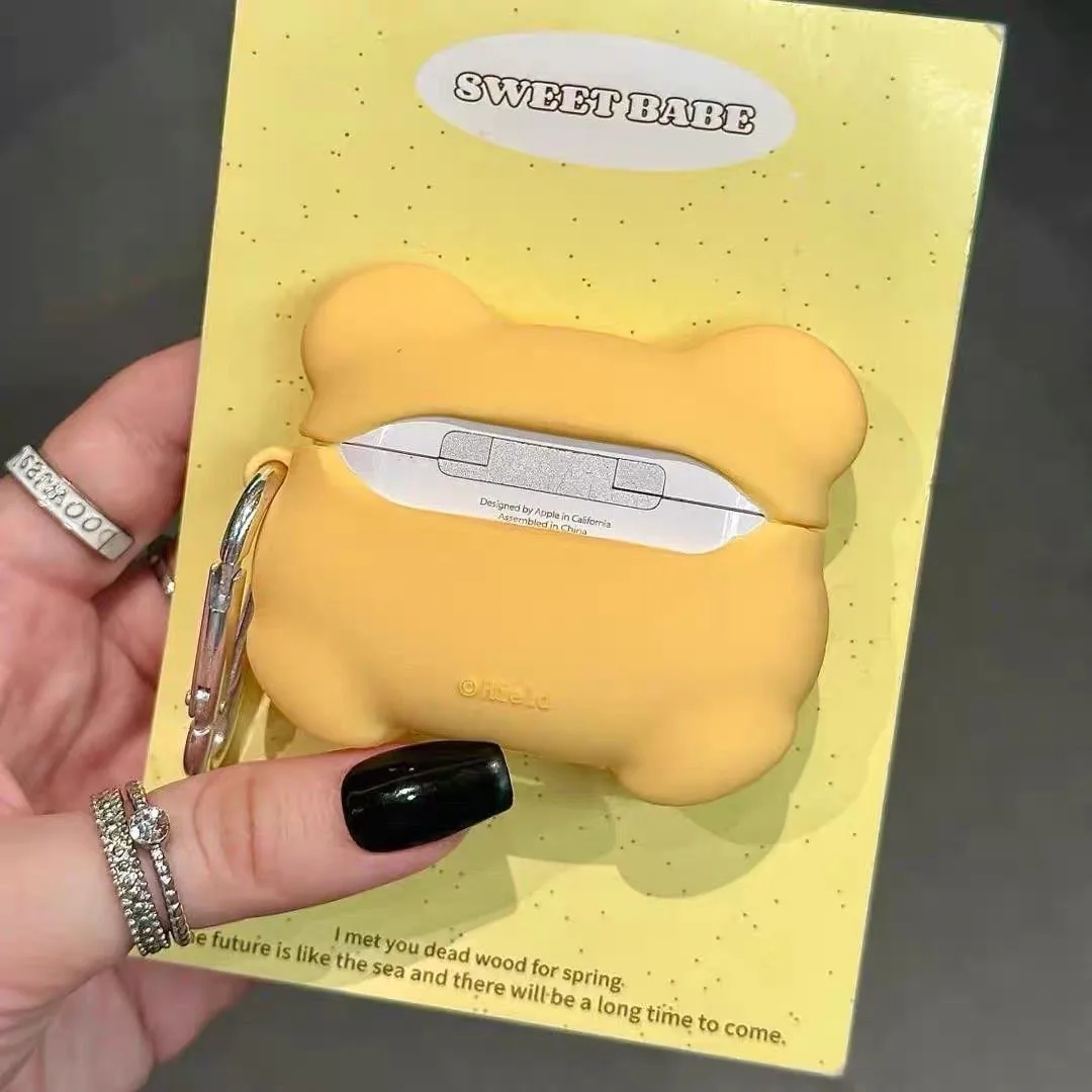 vivo tws4 للكرتون الأصفر الدب tws3 حقيبة سماعة الاذن برو سماعة لاسلكية تعمل بالبلوتوث X1 الغطاء الواقي iQOO 2e أنثى 3 #5