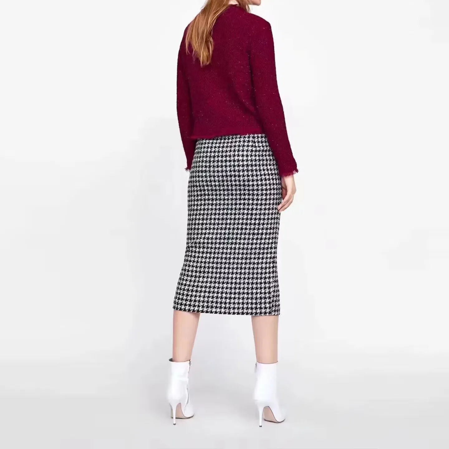 Z Cappotto da donna Faion casual lungo allentato Sve Plaid ort 2025 Nuovo Sle Pendolarismo Sle Senza bottoni Colore puro Abbigliamento quotidiano