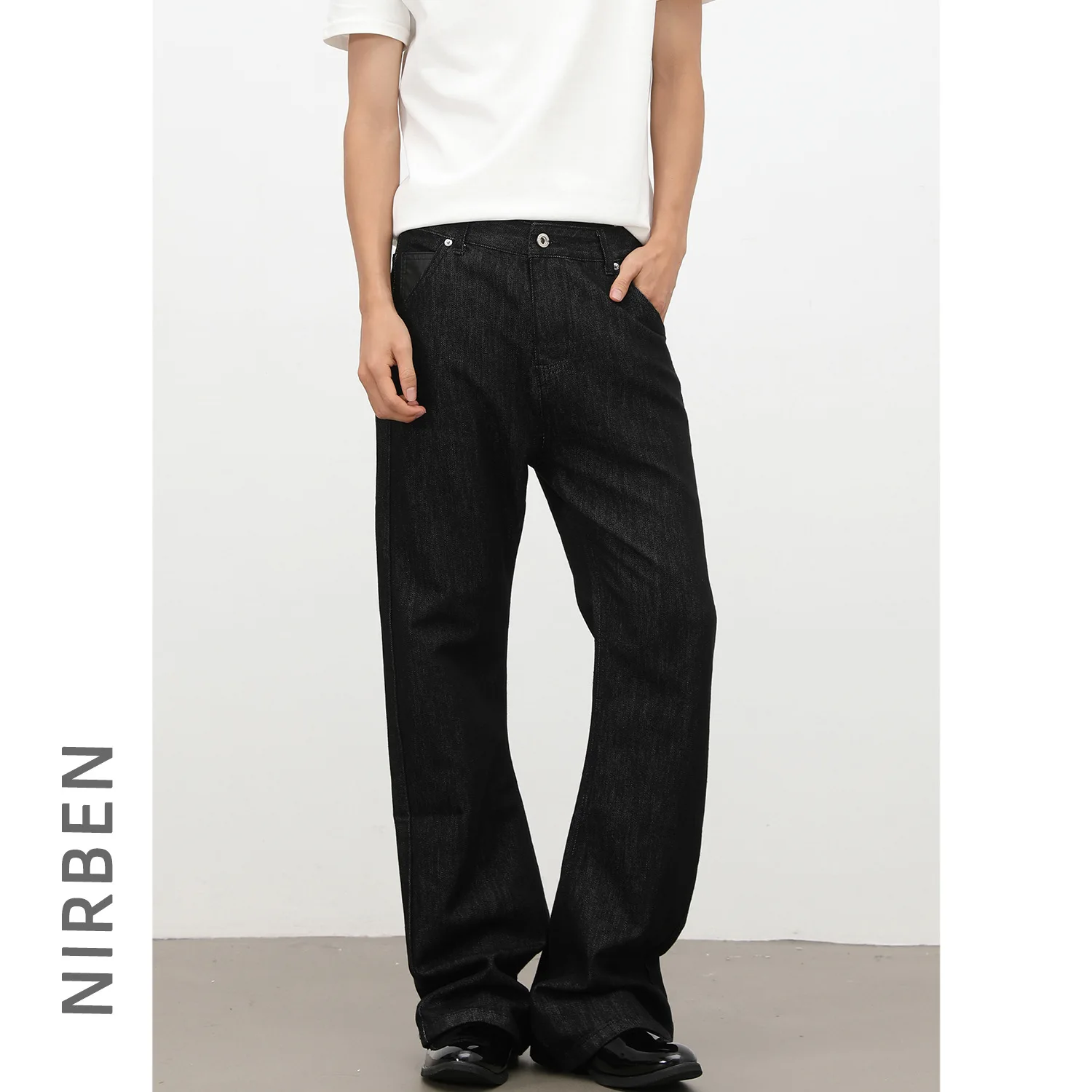 Micro-pull Jeans Men's American High Street Retro Loose Straight Versatile Trousers