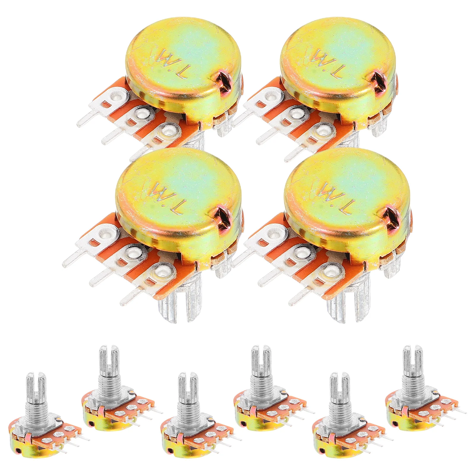 

10Pcs Precision Wh148 Single Turn Potentiometer 15Mm Knurled Shaft High Accuracy Guitar Volume Control Replacement Pot Resistor