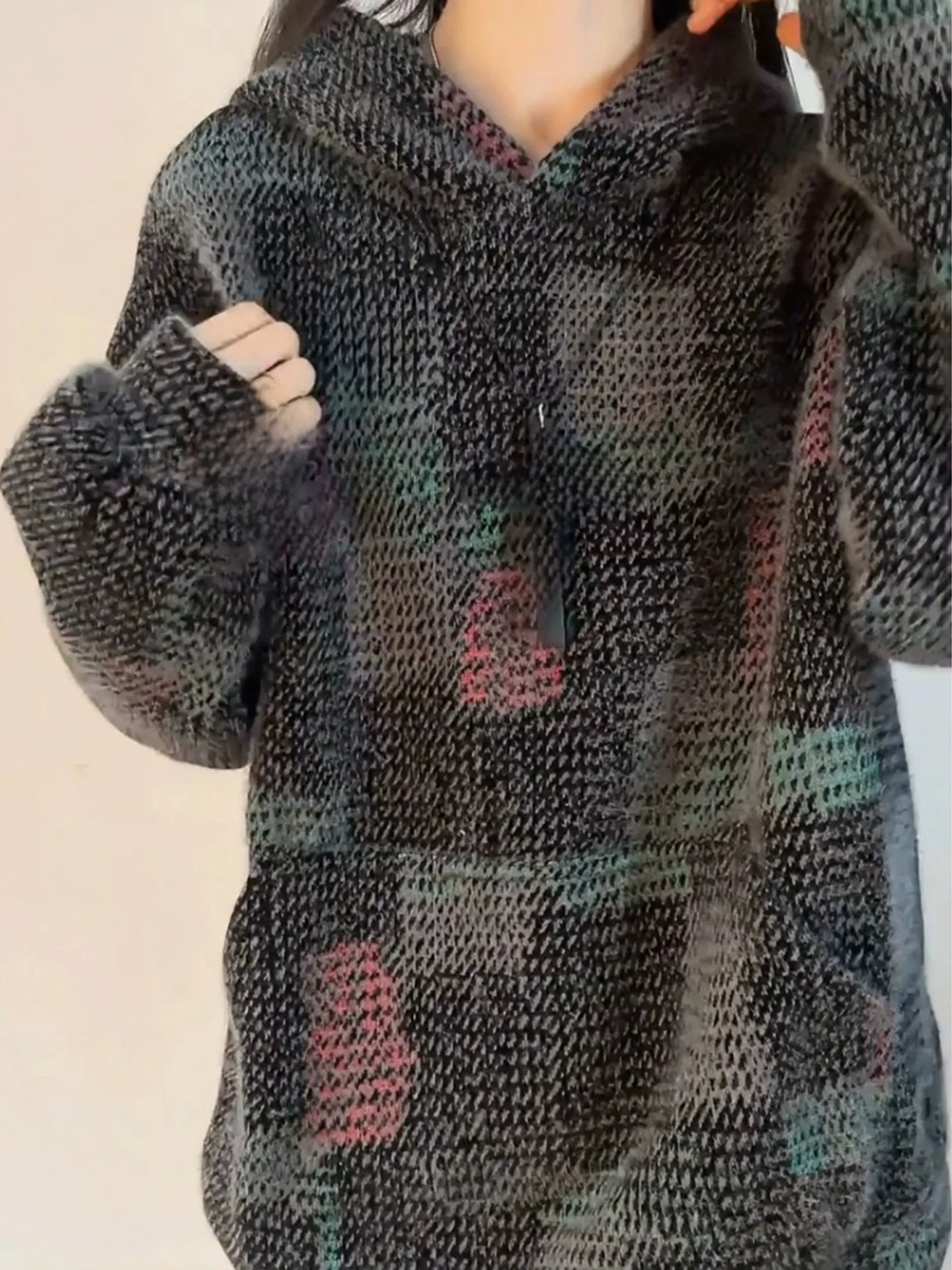 

Американский плотный износостойкий клетчатый худи-свитшот для мужчин, зимний вязаный свитшот Cleanfit, верхняя одежда для пар