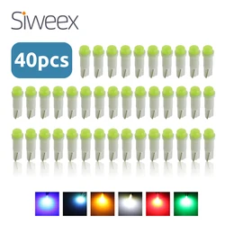 40 Pcs T5 LED Ceramic Dashboard Gauge Instrument Car Auto Side Wedge Light Lamp Bulb Red Green Yellow Blue White DC 12V