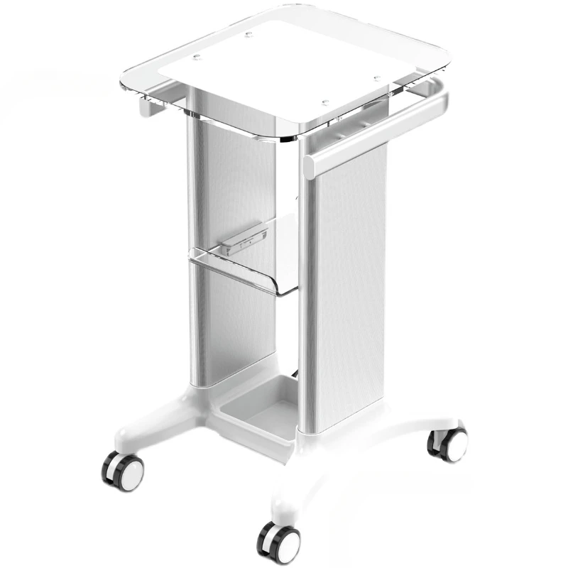 Aluminum Trolleys Beauty Salon Instrument Tool Trolley Cart Acrylic Base Dental Clinic B Ultrasound Customization Medical Cart