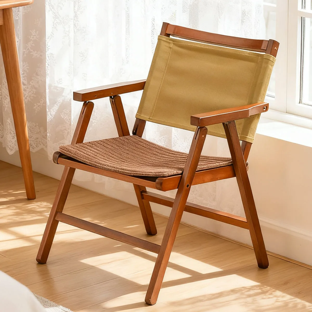 

Multipurpose Foldable Bamboo Armchair (With/Without Cushion) - Indoor/Outdoor Seating for Home Spaces