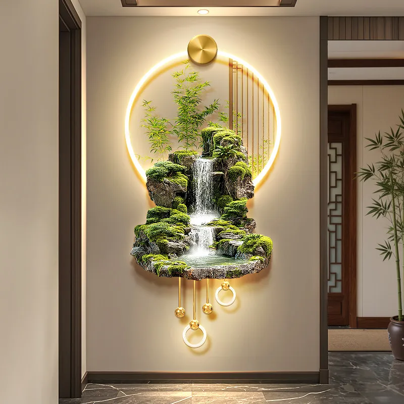 Modern LED Wall Lamp Acrylic For 3D Corridor Plant Landscape Indoor Living Room Home Decoration Hanging Painting Mural Light