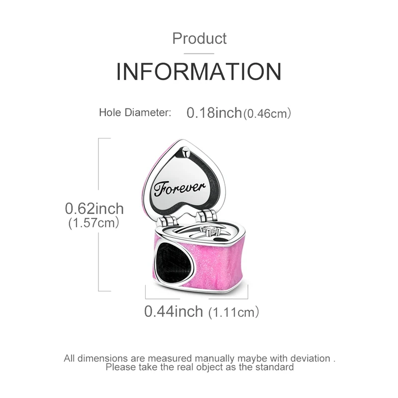 عيد الحب 925 الفضة الأبدية الحب القلب خاتم الزواج صندوق سحر الخرزة سوار ذاتي الصنع المفاتيح النساء المجوهرات هدية للذكرى السنوية