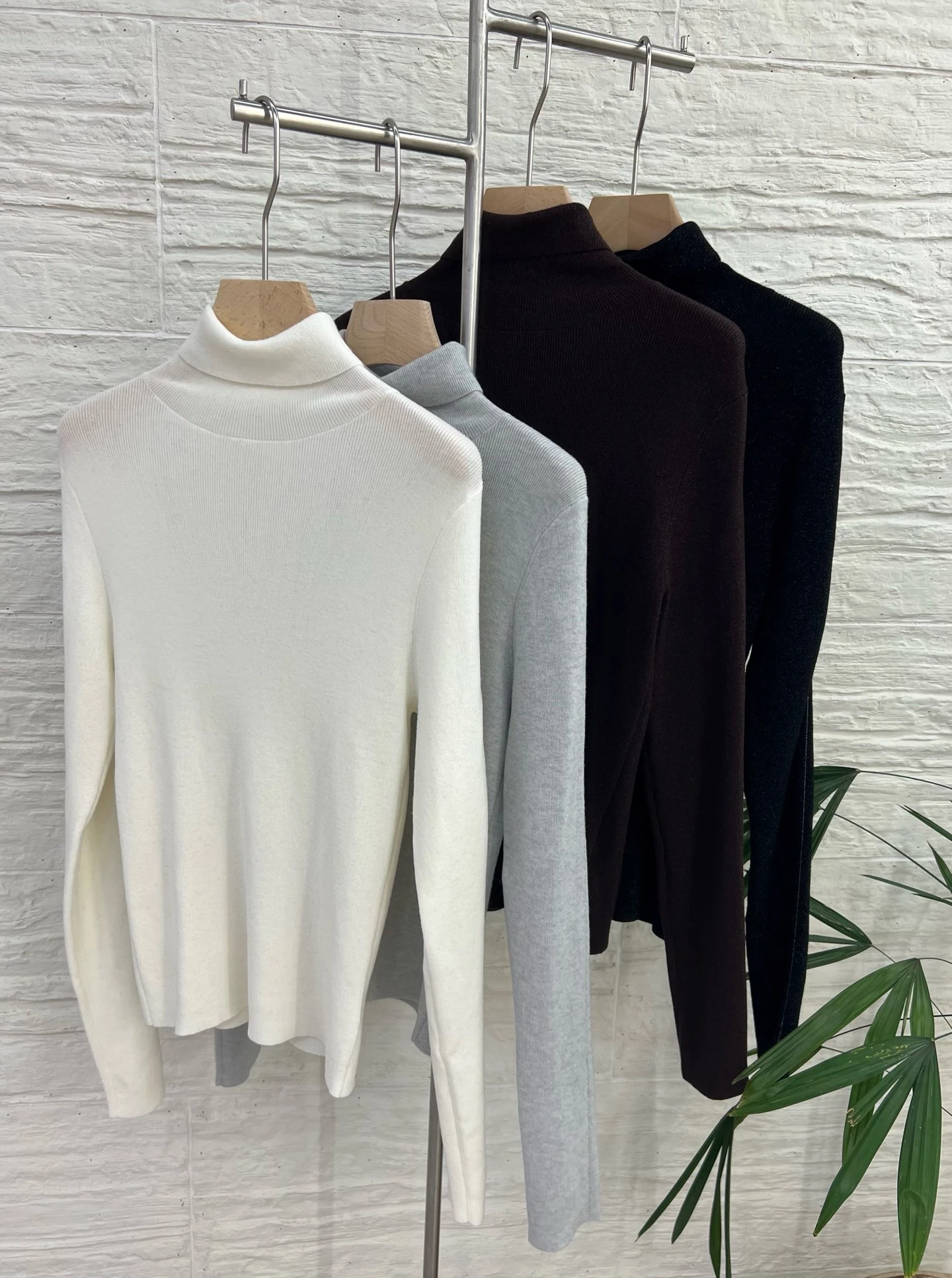 

BC iny Wool High Ne Knitted Casual Simple Versatile Comfortable Low-profile Luxury Women's Long Sve round Ne Sweater