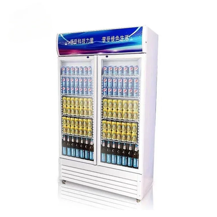

#For Vertical double door low temperature refrigeration fresh-keeping display refrigerator