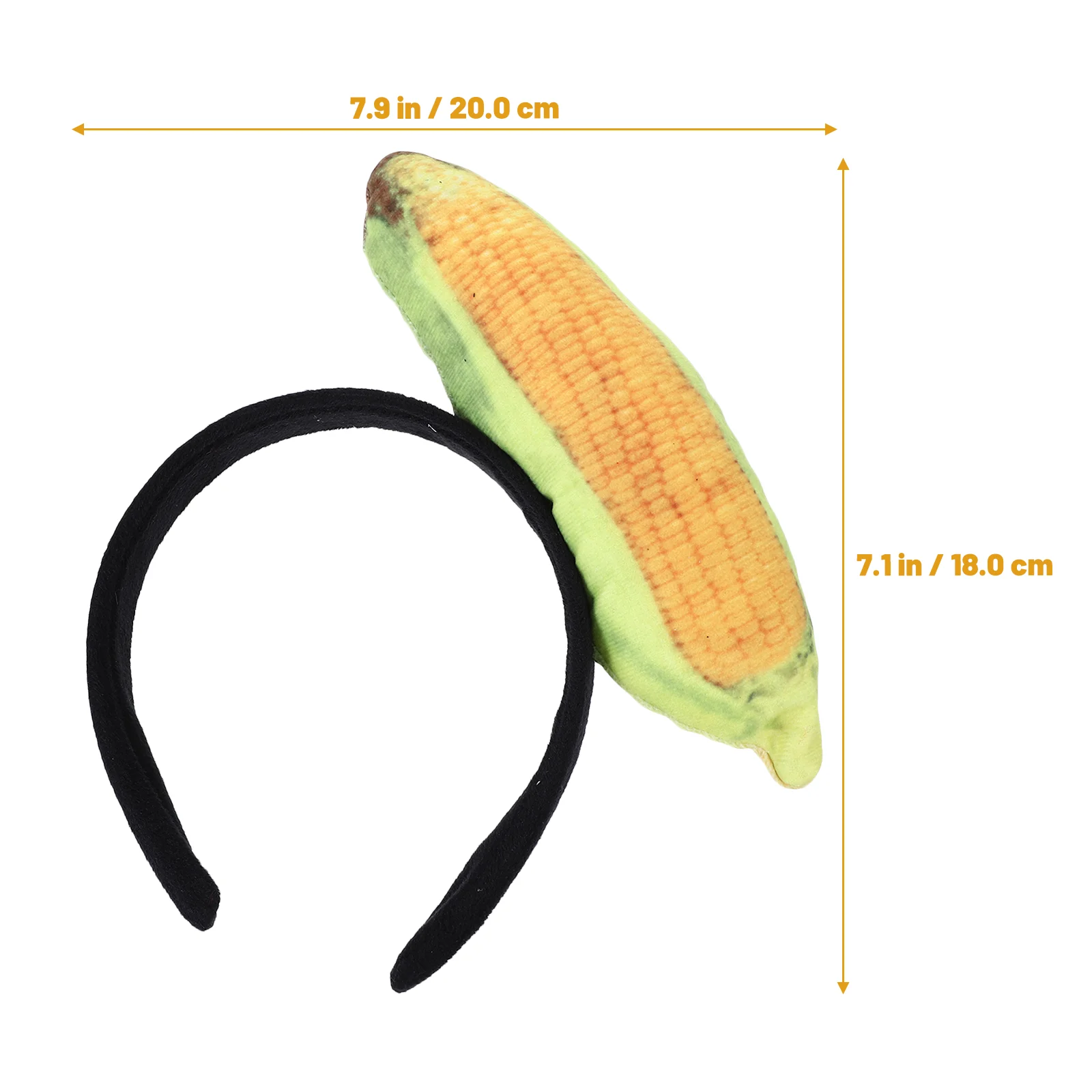 Fashionable Hairband Halloween Corn Shape Headband Fabric Stable Characteristics