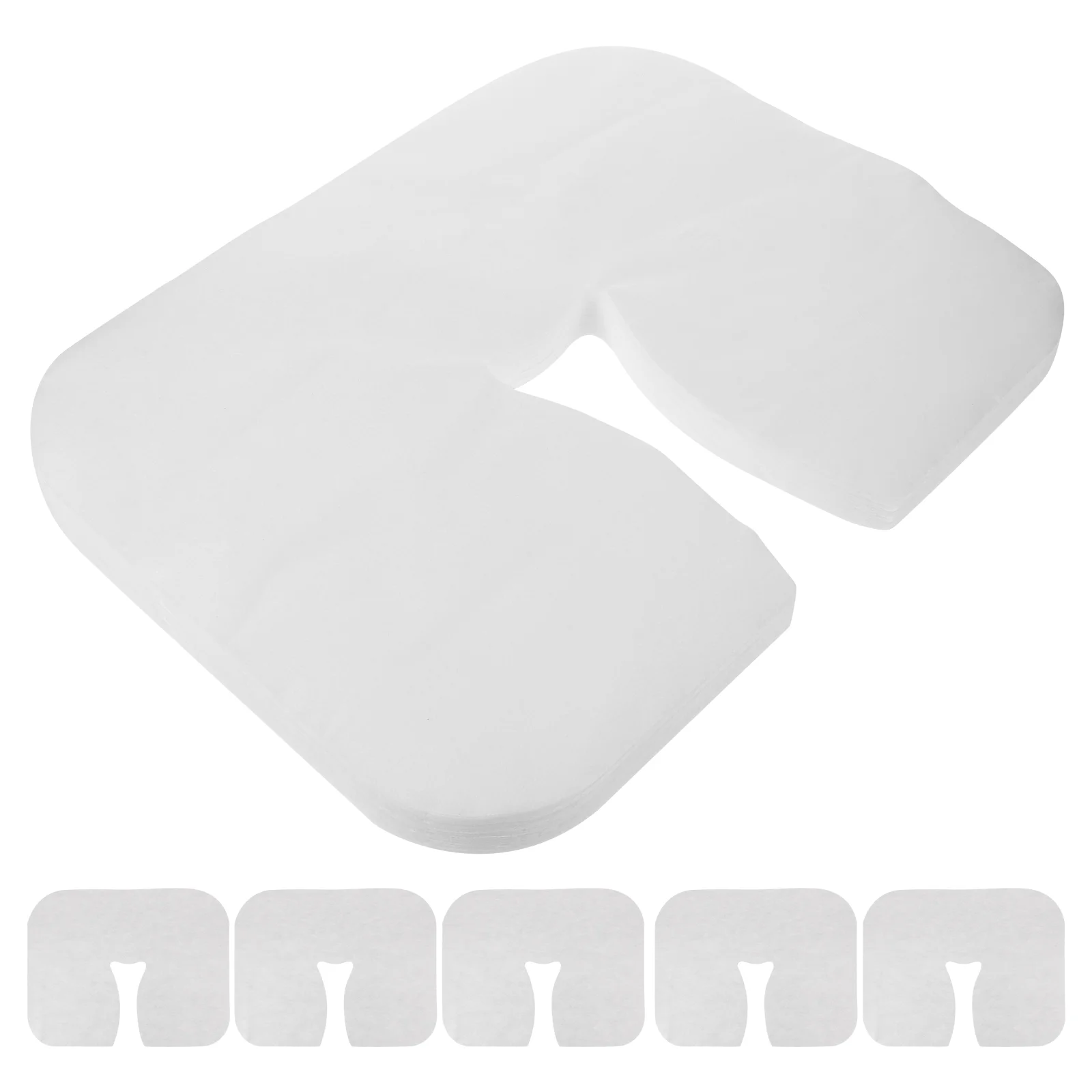 

400 Pcs Disposable Lying Pillow Case Cradle Covers for Massage Table Face Salon Masks Bedspread Headrest Facemask Hole Pads