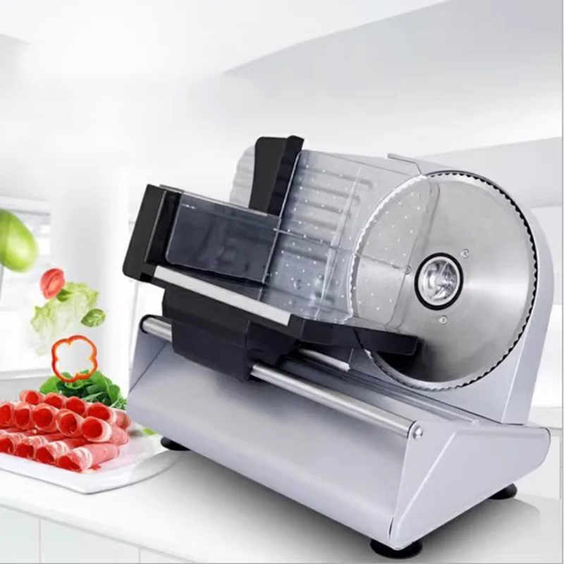 Electric Slicer Meat Slicer Semiautomatic Household Desktop Lamb Slice Vegetables Bread Ham Frozen Meat