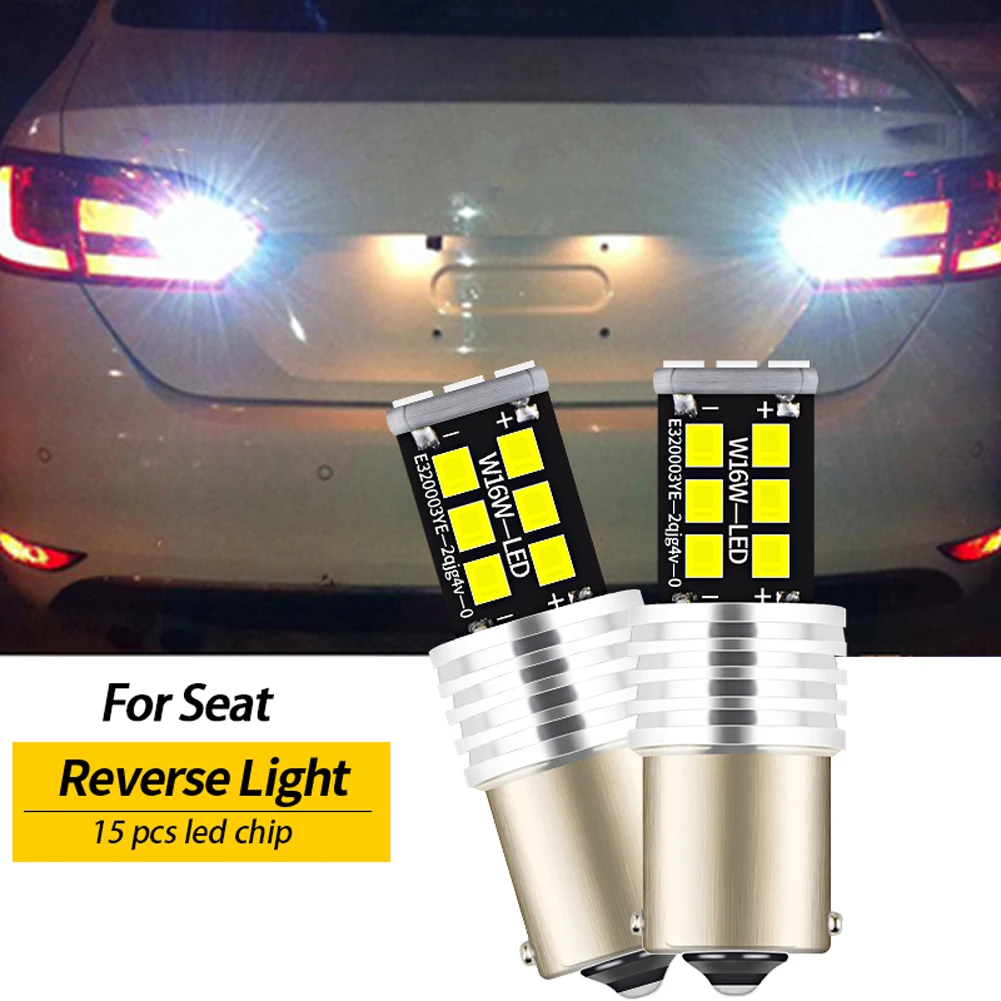 2x LED Reverse Light Lamp P21W BA15S 1156 for Seat Toledo MK2 MK3 MK4 Ibiza 6k 6l Leon 1M 1P Toledo 3 4 Altea Arona Exeo Inca