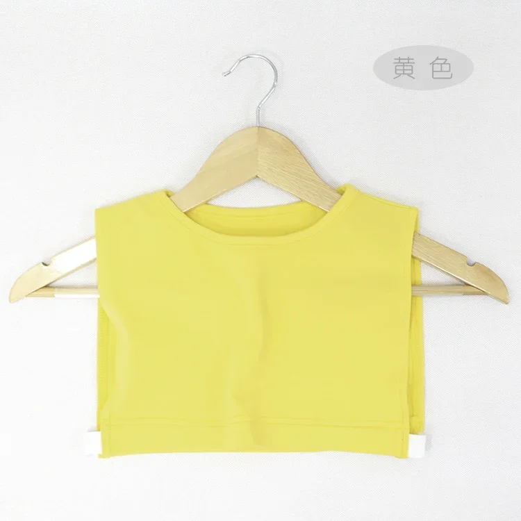 Colletto finto da donna da donna in cotone rotondo staccabile colletto finto mezze top decorazione cravatte camicetta finta accessori per cravatte