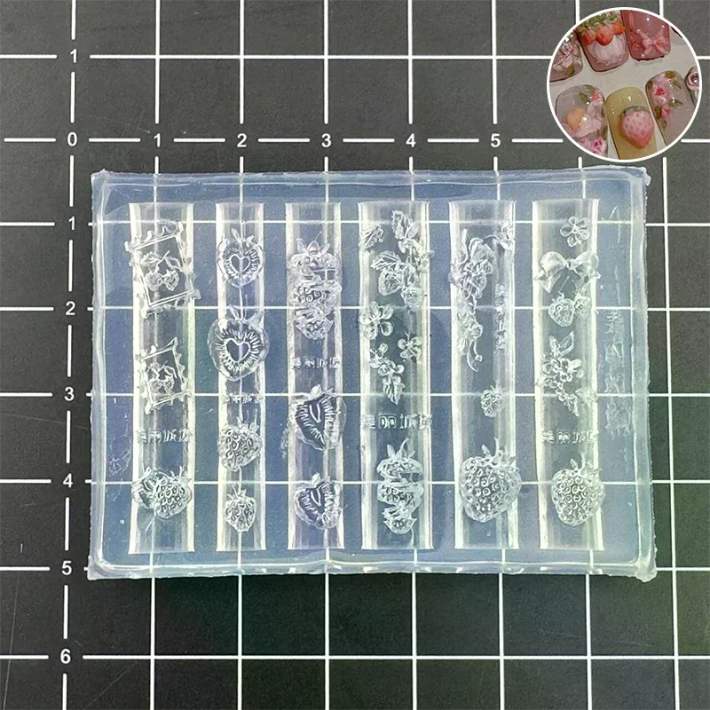 /JCS/Nail Mold Rose Flower Shape Nail Decorations Nail Salon Nails DIY Design Nail Salon Stereoscopic Manicure Tool Silicone
