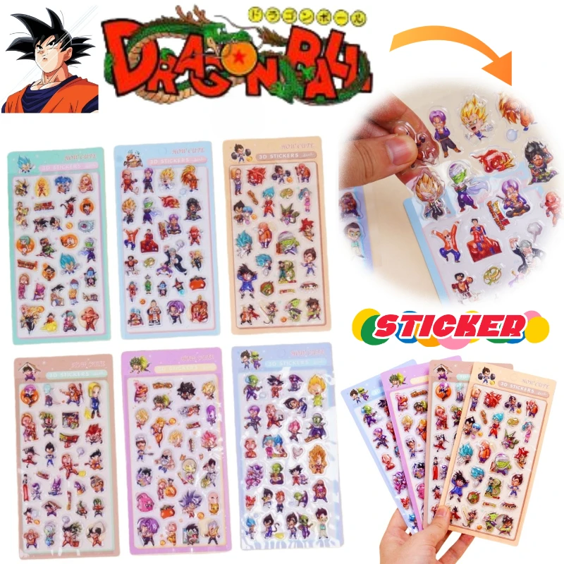 Neue Dragon Ball Son Goku Vegeta Hochwertige Farbige Stereo-Relief-Aufkleber Cartoon Niedliche DIY-Aufkleber Dekorative Geschenke Großhandel – Detail 1