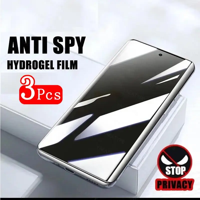 3Pcs Privacy Hydrogel Film For Samsung Galaxy S25 S24 Ultra S23 S22 S21 Plus A53 A73 A16 A36 A55 A56 A25 A15 Screen Protector