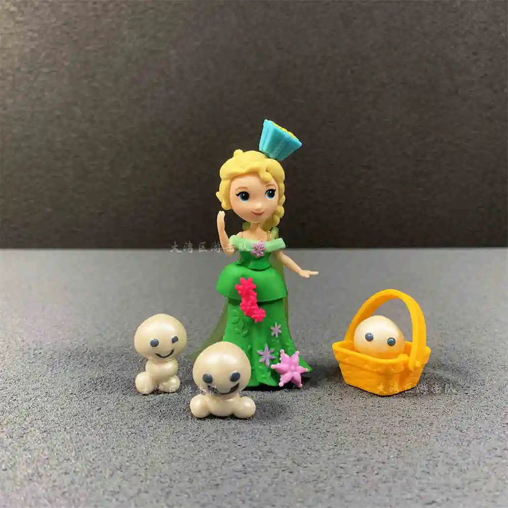 Disney Frozen Little Kingdom Elsa Anna Okun Christopher Pvc Anime Figurine Model Mini Doll Toys Desktop Ornament Gifts