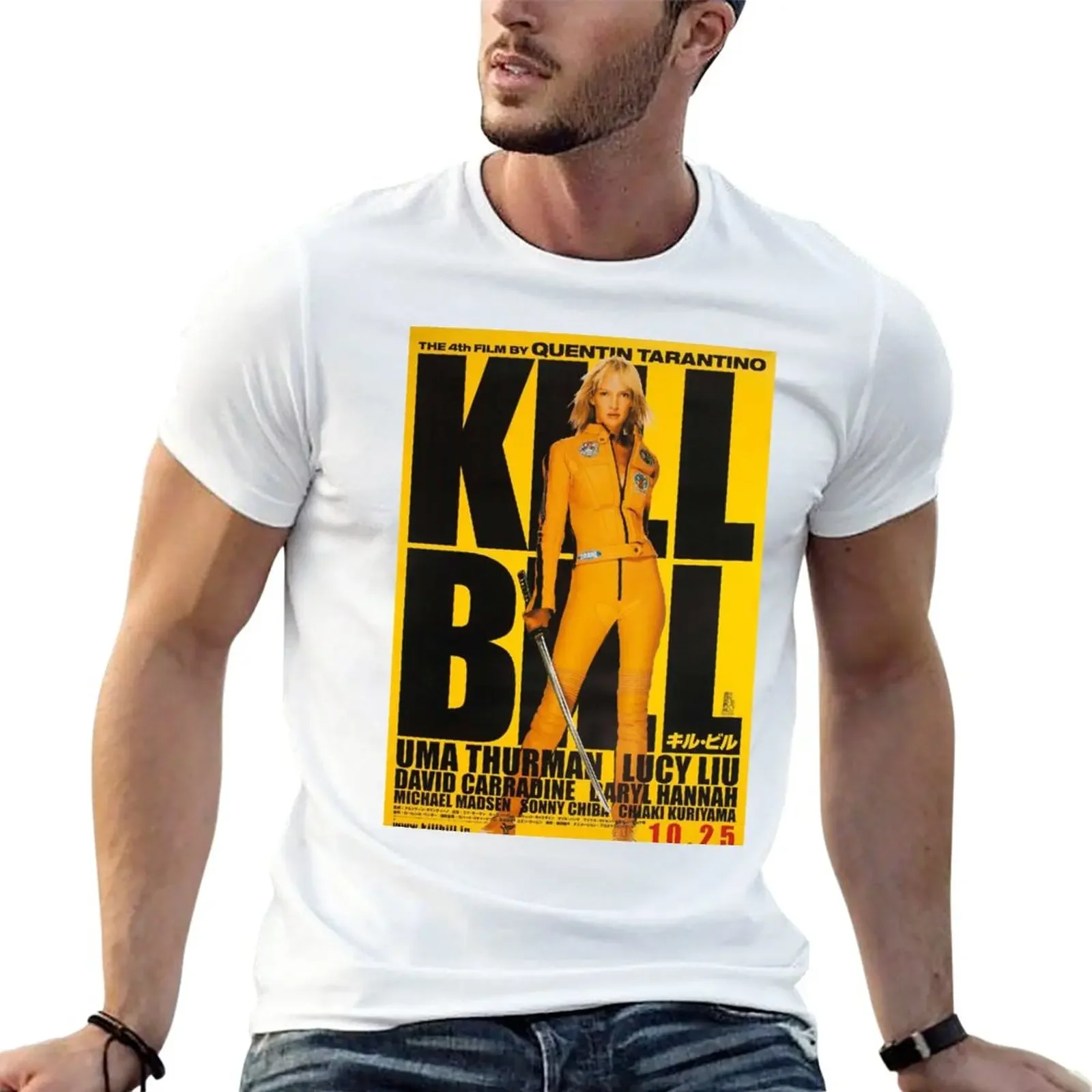 New Kill Bill Official T-Shirt Aesthetic Clothes Quick Dry Shirt Sports Fan T-Shirt Blank T-Shirts Black T-Shirts For Men