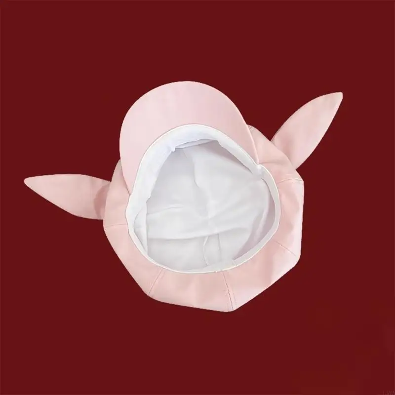 

L5YA Pig Hat Soft Breathable Octagonal Hat Sunproof Hat For Party Gathering Anime Fans Painter Hat for Teens Everyday Wear