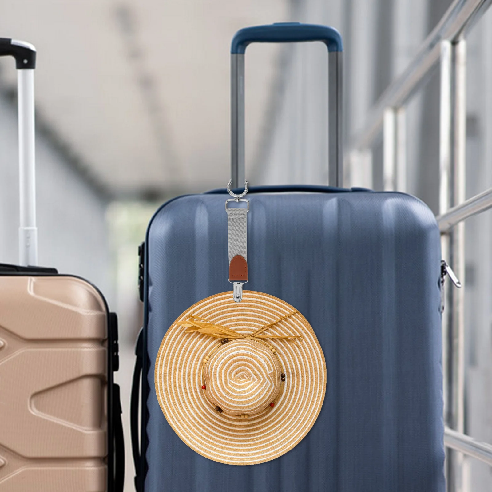 

Hat Clip for Travel Outdoor Activities Straw Hat Holder Clip Secure Hiking Camping Beach Bag Purse Key Phone Hanging Versatile