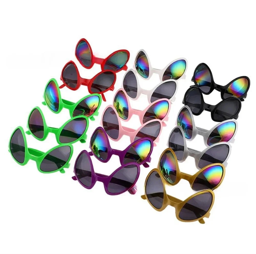 Funny Alien Glasses Men Woman Fashion Rainbow Lenses Sun Glasses Holiday Dance Party Alternative Shapes Eyewear Parties Supplies