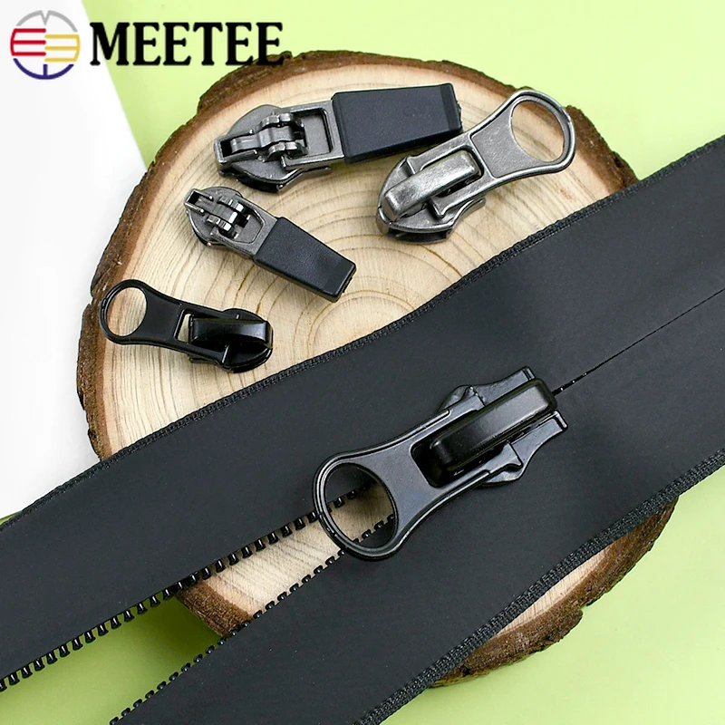 ミーティー3 10個 #   5 #   8 # 10 #   逆ジッパースライダー防水ナイロンジッパーヘッドバッグテントコート目に見えないジッププル DIY アクセサリー