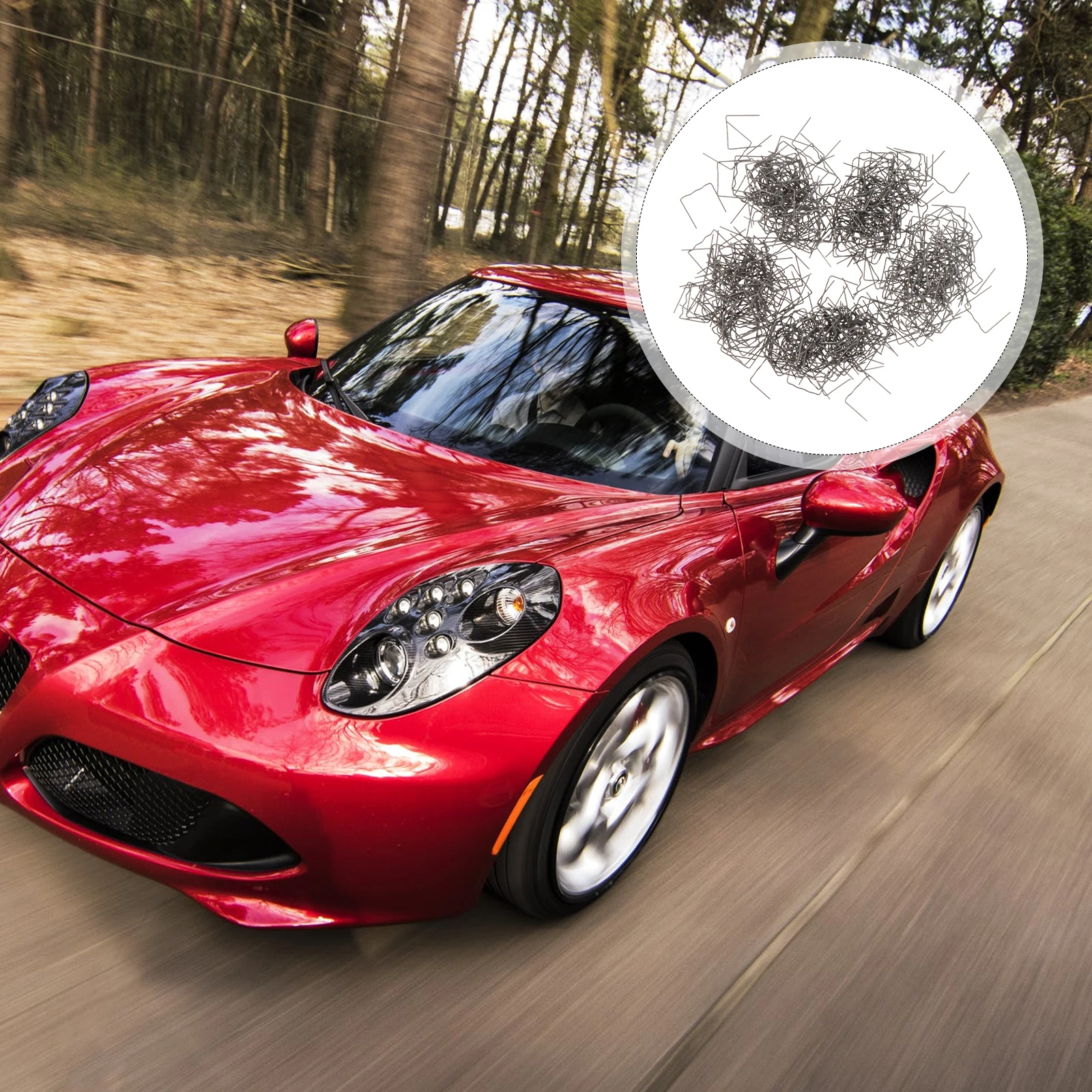 

500 Pcs Welding Studs and Wire Patches Car Bumper Repair Hot Staple Wave Rod Stapler Tools for Rods Metal