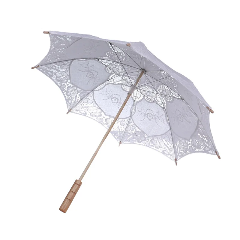 38/60/73CM Cotton Lace Beach Umbrella Wedding Photography Props Umbrella Western Craft Umbrella Sun Umbrella Parasol