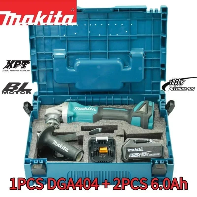 Makita DGA404 100mm Cordless Brushless Angle Grinder Industrial Tool For Grinding Metal Panel Edges On Oven Door At Repair Shop