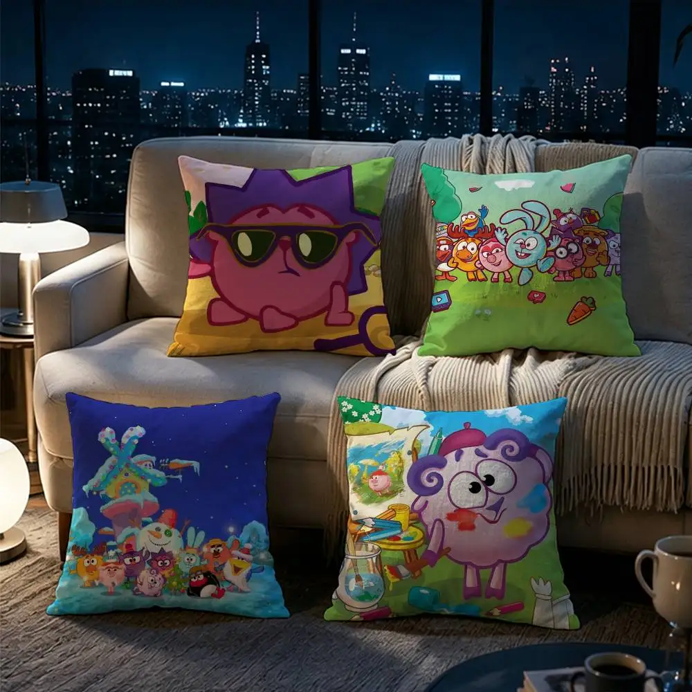 Cute Smeshariki Pillow cover gift High definition digital printing,Surprise  vivid pattern Household.