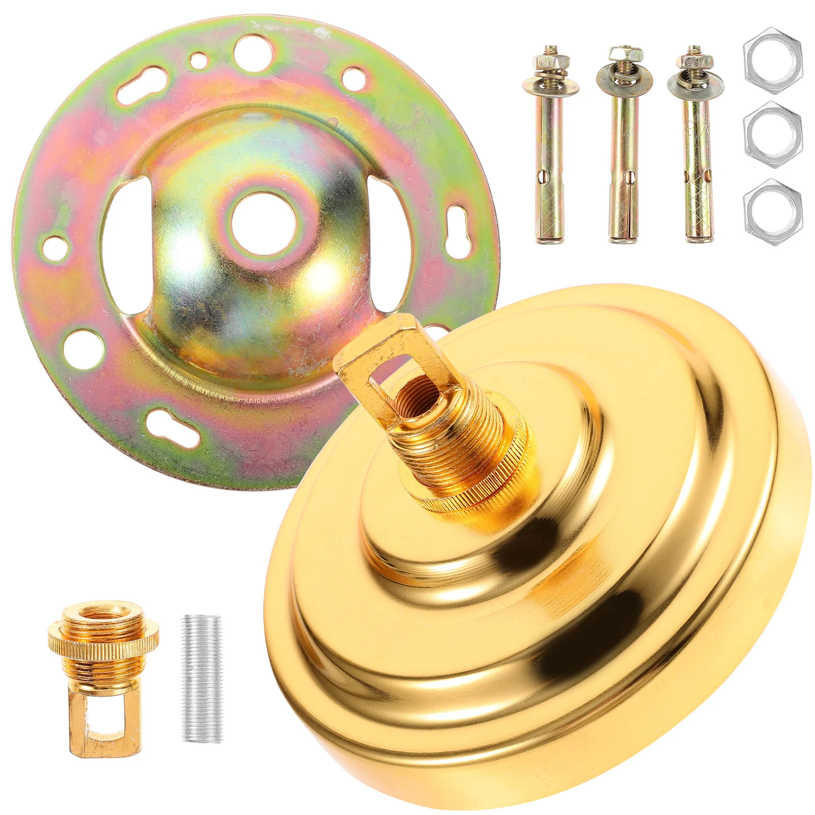 Heavy Duty Metal Ceiling Cover Plate Chandelier Strong Mounting Bracket Shiny Finish Bow Design Retro Decor Hardware Universal