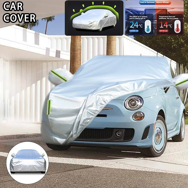 

Outdoor Protection Full Car Covers Snow Cover Sunshade Waterproof Dustproof Exterior Car Accessories For Fiat 500