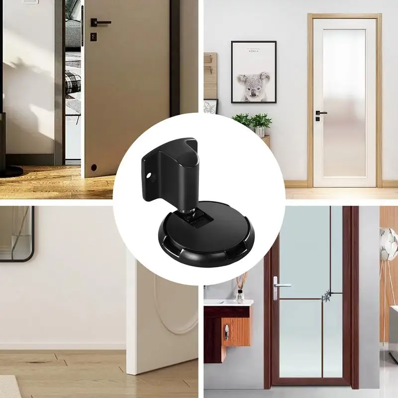 Floor Door Stopper No Drill Adjustable Door Bumper Windproof Architectural Hardware Silent Wall Protector For Living Room