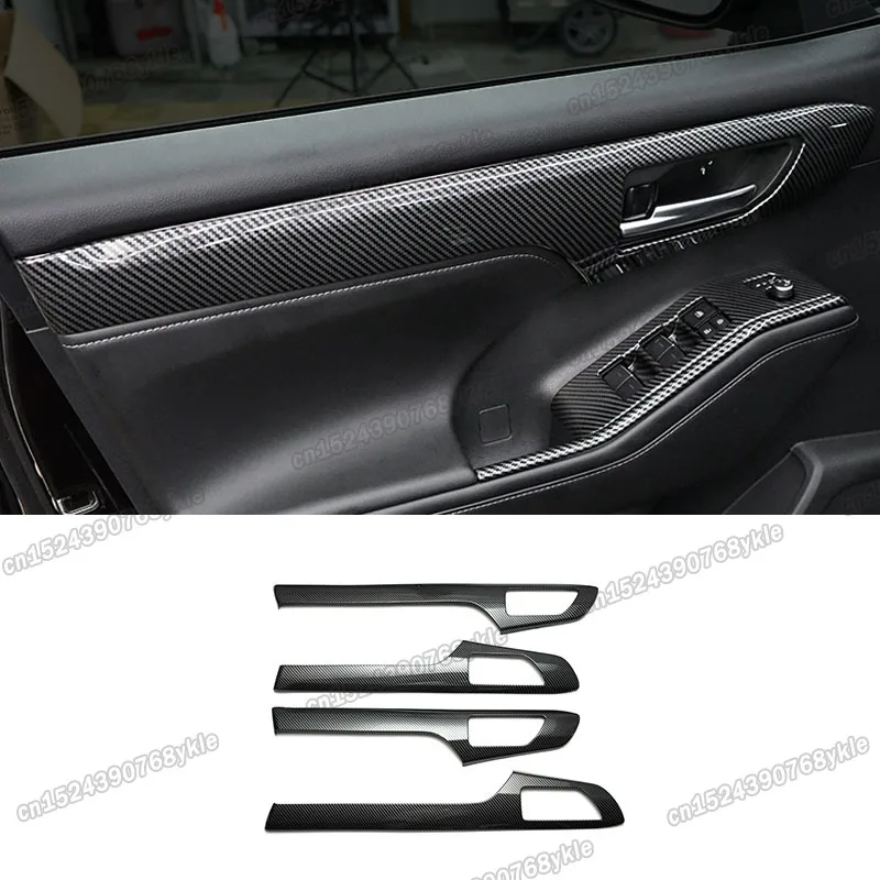 

carbon fiber car door interior edge trims cover for toyota highlander 2020 2021 2022 2023 xu70 accessories hybrid sport styling