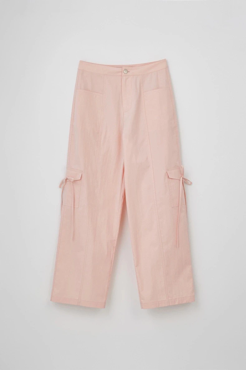 صيف جديد Sle رقيقة عقدة فضفاضة عمال السراويل عارضة l الخصر سستة إغلاق مزيج القطن مريح صالح #5