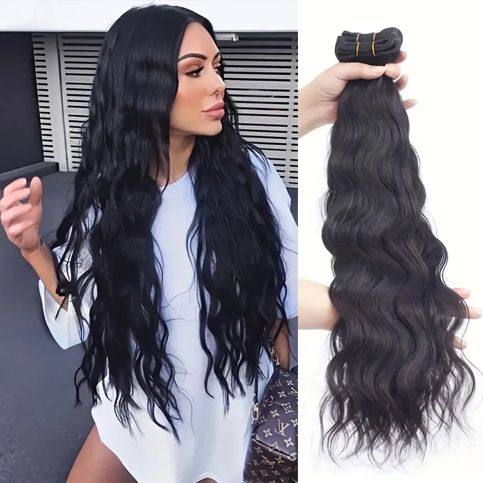 Natural Wave Bundles 100% Human Hair Extensions Malaysian Natural Water Wave Human Hair Weaving Remy Raw Virgin Hair 3 4 Bundles