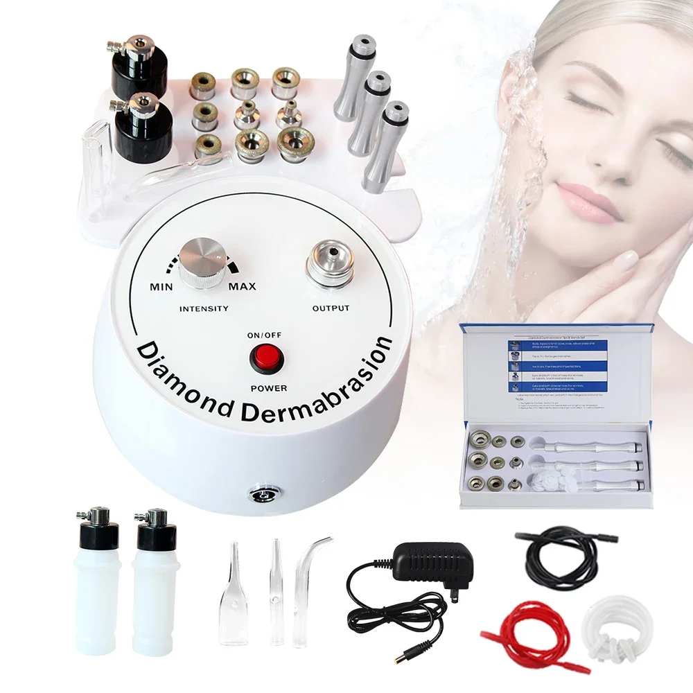 3 in 1 Diamond Microdermabrasion Beauty Machine Vacuum Suction Tool Water Spray Facial Moisten Face Exfoliate Skin Peeling